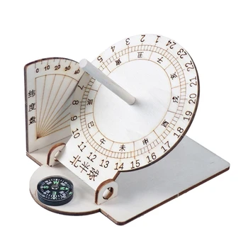 Слънчеви часовници Dropship-Научни Модели на Часовници Дървени Модели Слънчеви часове-Украса За вашия Работен Плот Слънчевия часовник