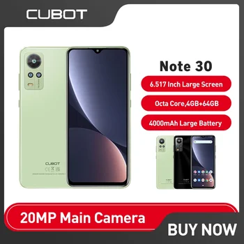 Смартфон Cubot Note 30 Android 12 Восьмиядерный 4 + 64 GB (advanced 256 GB) Мобилен телефон 6,517 