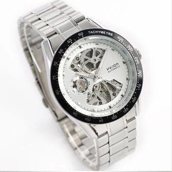 Спортни часовници на марката Wilon, Мъжки Механични Часовници с луксозен виртуален скелет от неръждаема стомана, Мъжки Модни Луксозни Мъжки Часовник от водеща марка