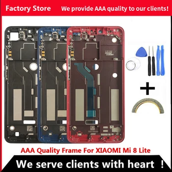 Средната Рамка за качество AAA За Xiaomi MI8 Lite Средната Рамка на Капака на корпуса За XIAOMI MI 8 Lite Метална Рамка