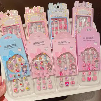 Стикери за нокти и отличителни знаци, Мультяшная водоустойчив самозалепващи стикер, подходящи за носене, Подвижни дизайн нокти за малко момиче