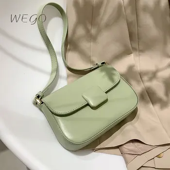 Текстурная чанта през рамо, изкуствена кожа, нови популярни чанта през рамо, малка квадратна чанта мишницата си в едно рамо