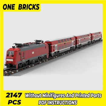 Техническа модел автомобил Moc Bricks, немски двойна регионален влак, модулни градивни елементи, подаръци, играчки за деца, монтаж със собствените си ръце