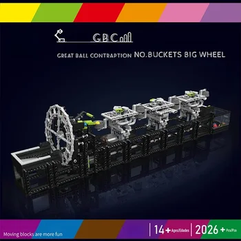 Технически MOC Rolling Ball Кофи Big Wheel Модел 2026ШТ Строителни Блокове, Тухли Играчки за Деца за рождения Ден На Възрастен Подаръчен Комплект