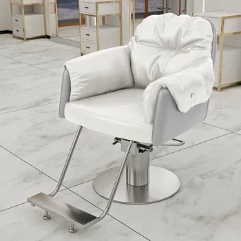 Удобни Фризьорски салон стол с флип от облегалка, Козметично Естетически Коса стол, Метален Стол Silla Barberia Салонное Обзавеждане