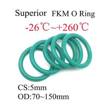 Уплътнителни Гумени пръстени FKM О-пръстен FKM Уплътнителни пръстени Нитриловая Миене Гума оринг Комплект Гама от Комплект Пръстен CS 4 mm OD 70 ~ 150 мм