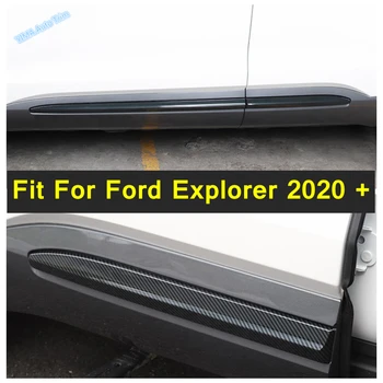 Формоване на купето на автомобила Lapetus, Страничната линия на врати, Декоративна лента, Накладки за Ford Explorer 2020 - 2022, Комплект за ремонт на екстериора от въглеродни влакна