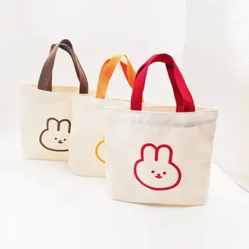Холщовая чанта със заек, скъпа холщовая чанта, със заек, чанта за обяд, чанта за пазаруване, дългогодишна чанта