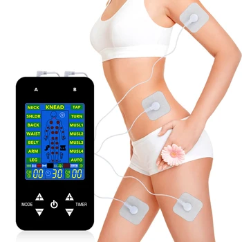 Цифров терапевтичен апарат за акупунктурного масаж на тялото EMS Десетки с 4 электродными подложки за гърба, врата, краката, облекчаване на болки в краката, на здравеопазването