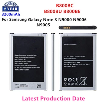 Чисто Нова Батерия B800BE B800BC B800BU За Samsung Galaxy Note 3 N900 N9002 N9005 N9006 N9008 Взаимозаменяеми Батерия с NFC