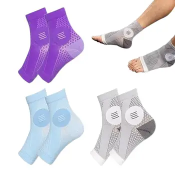 Чорапи за невропатия, 3 чифта компрессионных чорапи без пръсти, Дишащи и удобни чорапи за глезените, релефни спортни чорапи за свода на стъпалото и петата