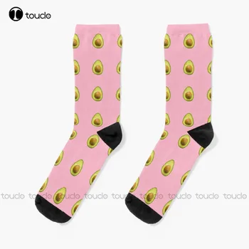 Чорапи с авокадо Чорапи Женски Футболни Чорапи Коледен Подарък за Нова Година 360 ° Цифров печат на Персонализирани Потребителски HD с Високо качество За жени и мъже